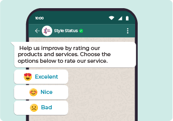 Collect Customer Feedback using WhatsApp Business API